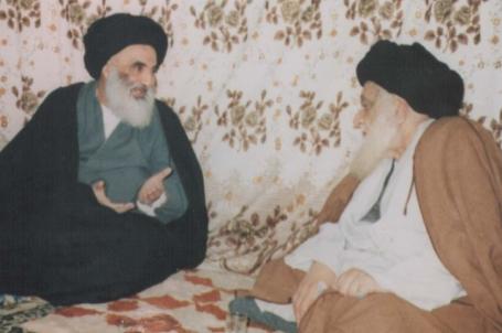 المرجع السيد ابوالقاسم الخوئي ( قدس سره ) و المرجع الدين السيد علي السيستاني ( دام ظله )