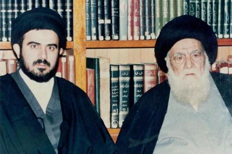 سماحة السيد الخوئي ونجله السيد مجيد الخوئي ( قدس سرهما )